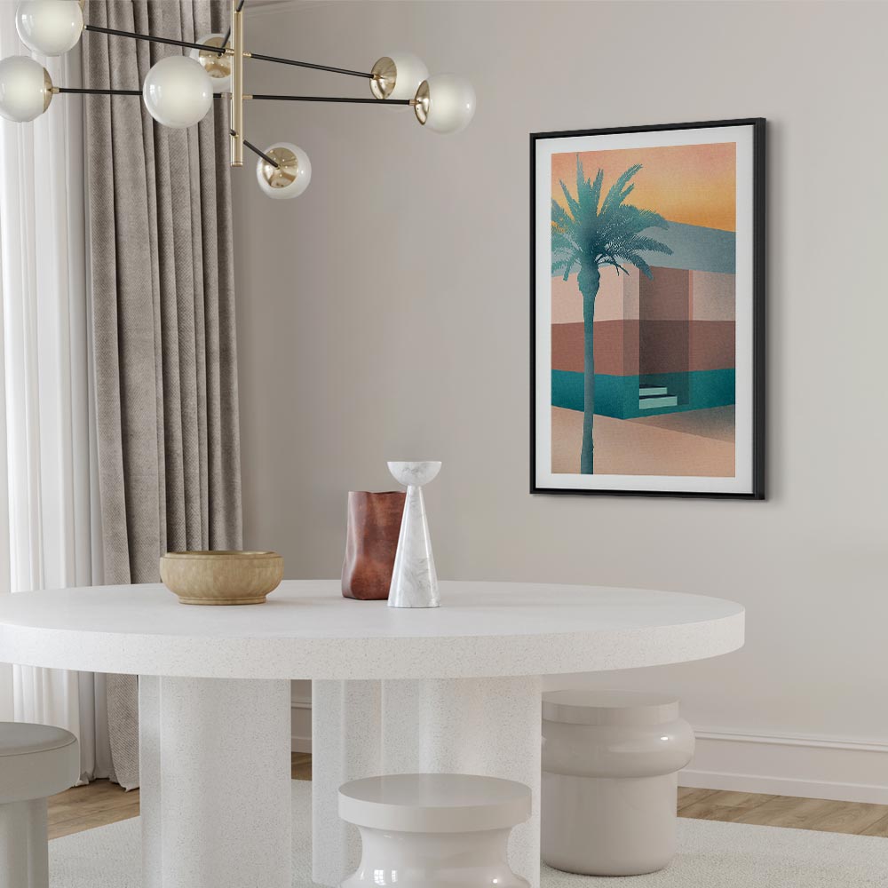 Pastel Tropical Alley Canvas Print