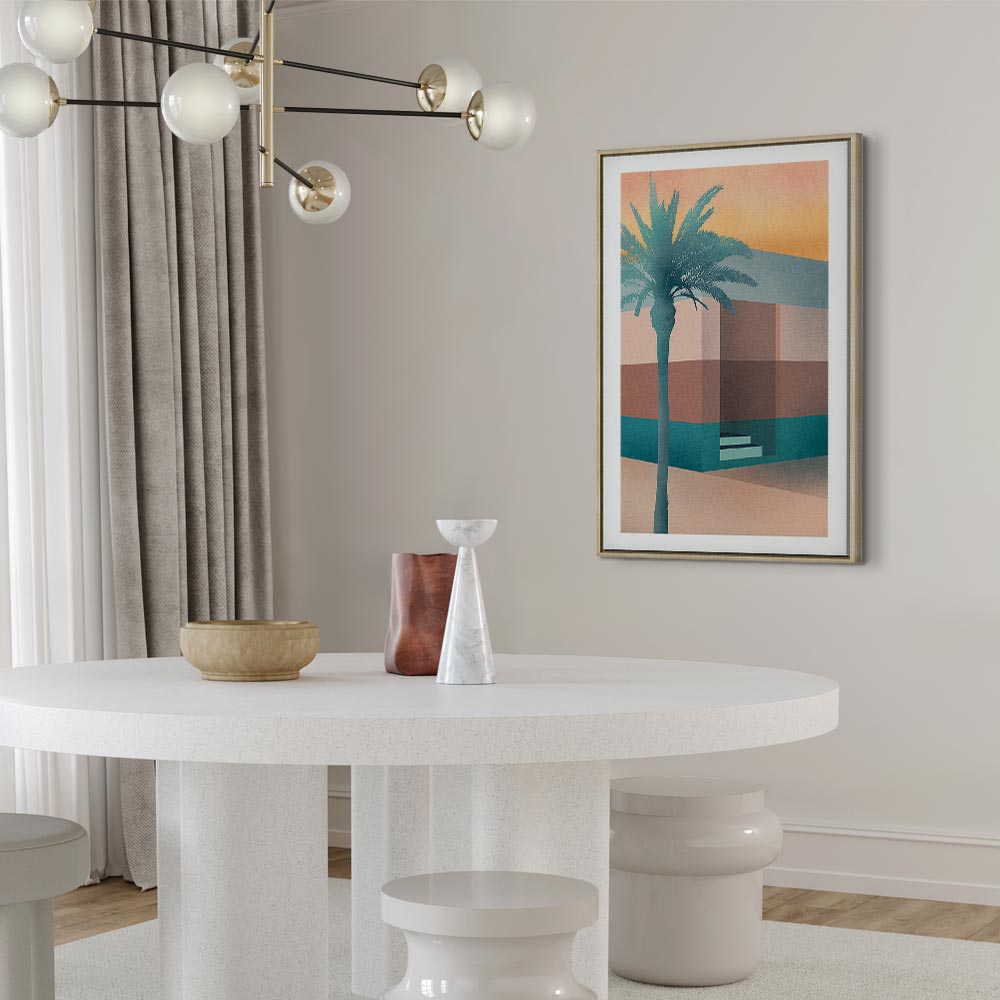 Pastel Tropical Alley Canvas Print