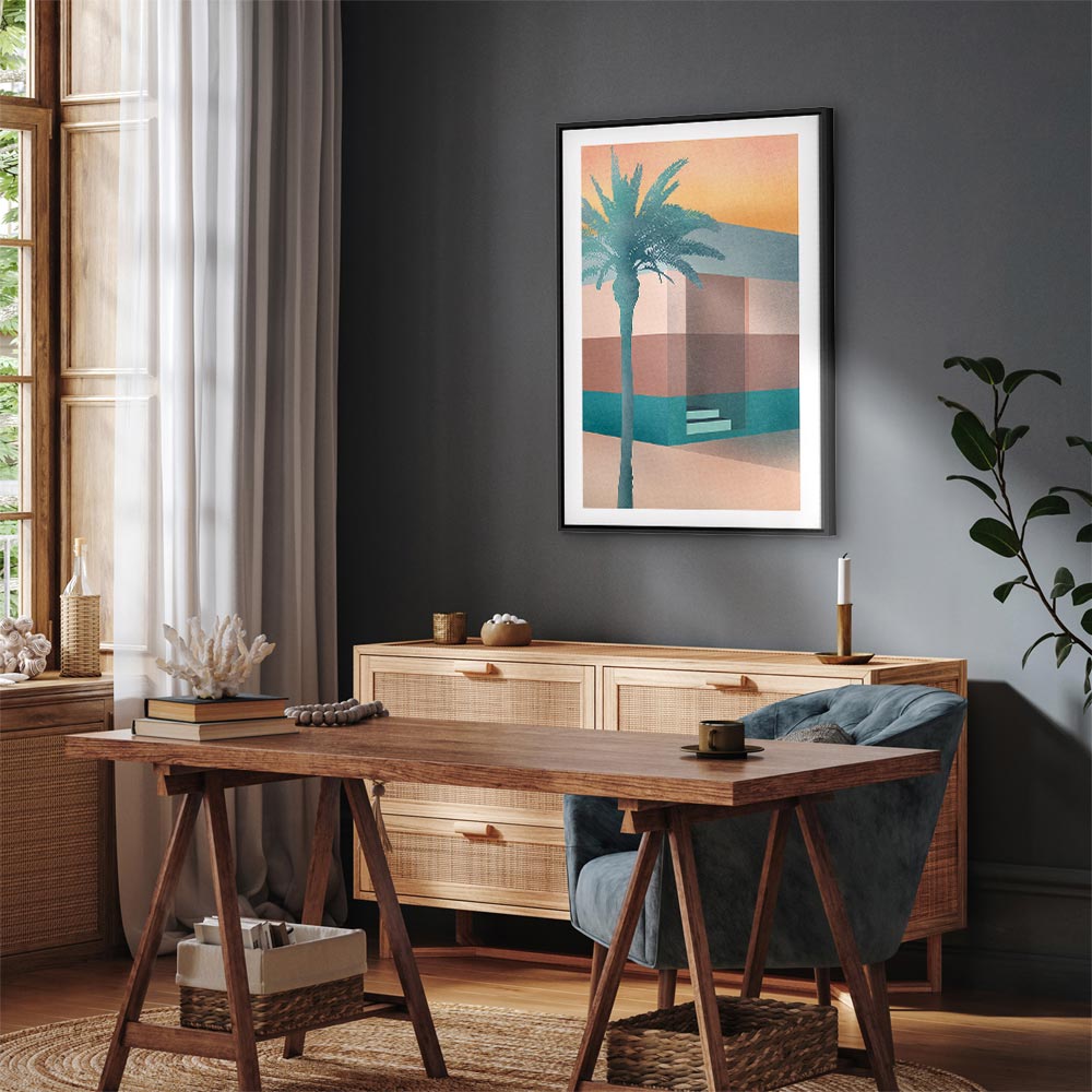 Pastel Tropical Alley Canvas Print