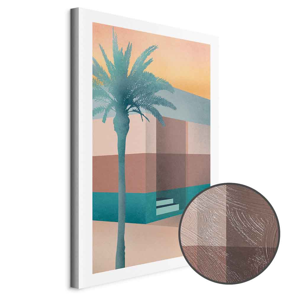 Pastel Tropical Alley Canvas Print
