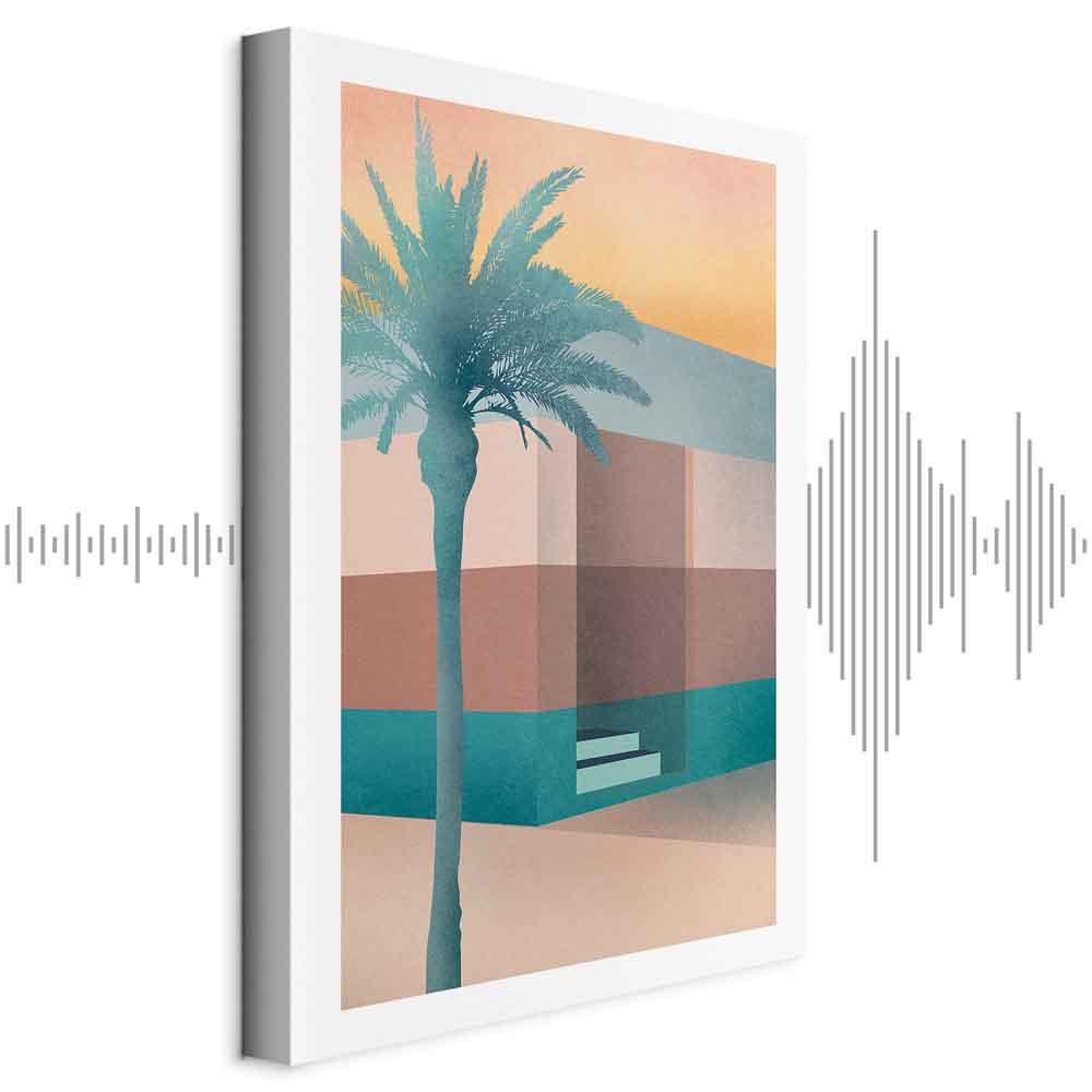 Pastel Tropical Alley Canvas Print