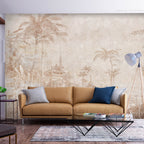 Wall Mural Leaves Indian Temple