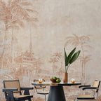 Wall Mural Leaves Indian Temple