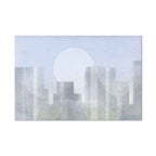 Modern Abstract City Skyline Wide Canvas Print