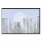 Modern Abstract City Skyline Wide Canvas Print