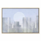 Modern Abstract City Skyline Wide Canvas Print