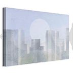 Modern Abstract City Skyline Wide Canvas Print