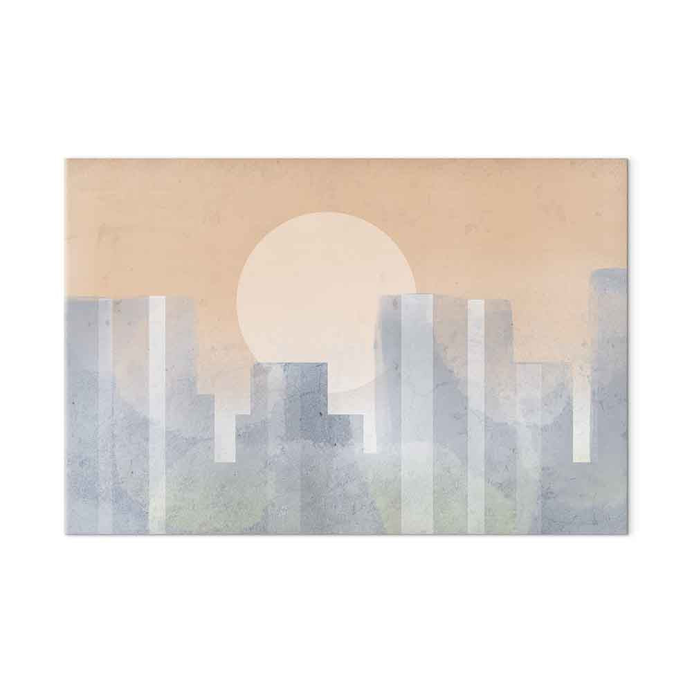 Modern Abstract City Skyline Canvas Print