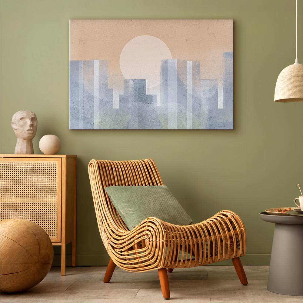 Modern Abstract City Skyline Canvas Print