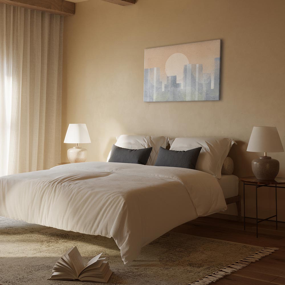 Modern Abstract City Skyline Canvas Print