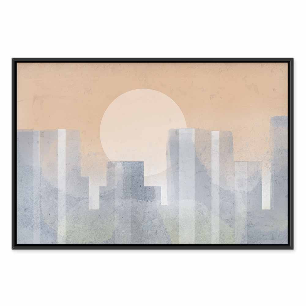 Modern Abstract City Skyline Canvas Print
