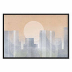 Modern Abstract City Skyline Canvas Print