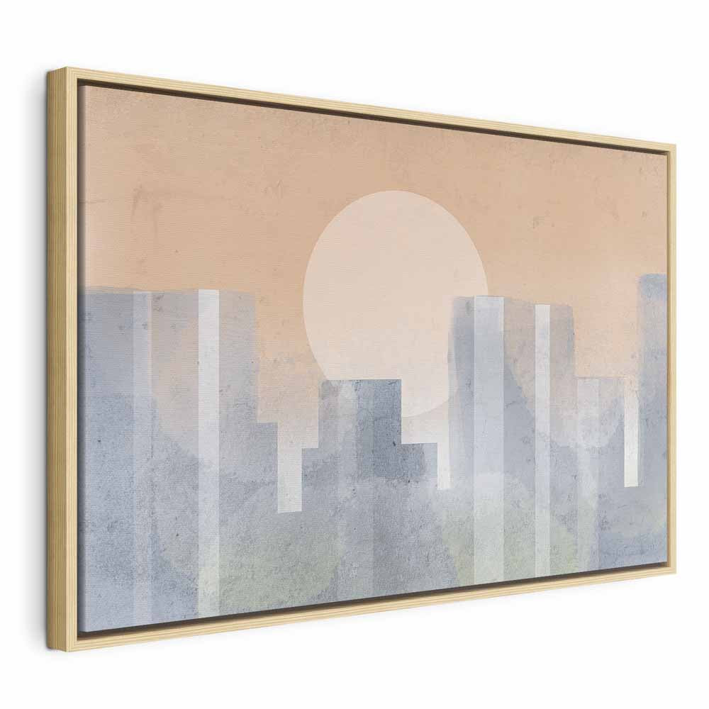 Modern Abstract City Skyline Canvas Print