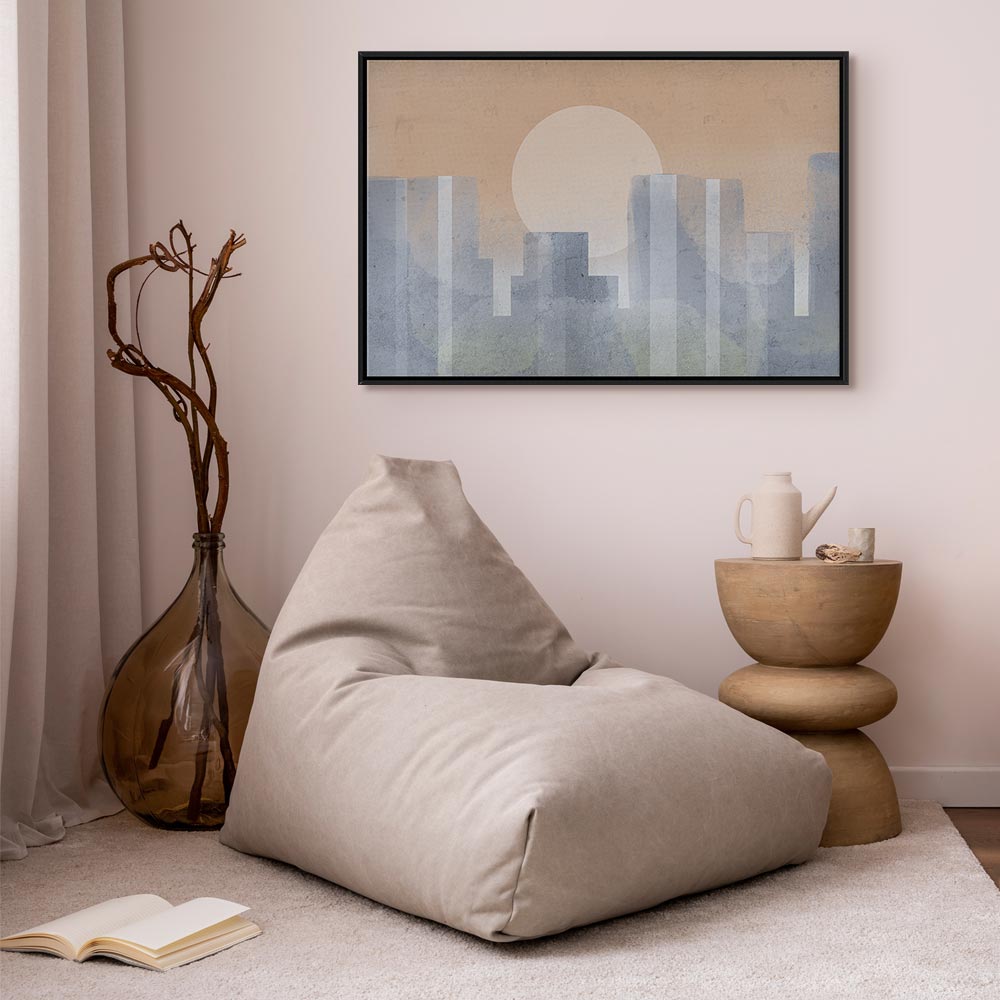 Modern Abstract City Skyline Canvas Print