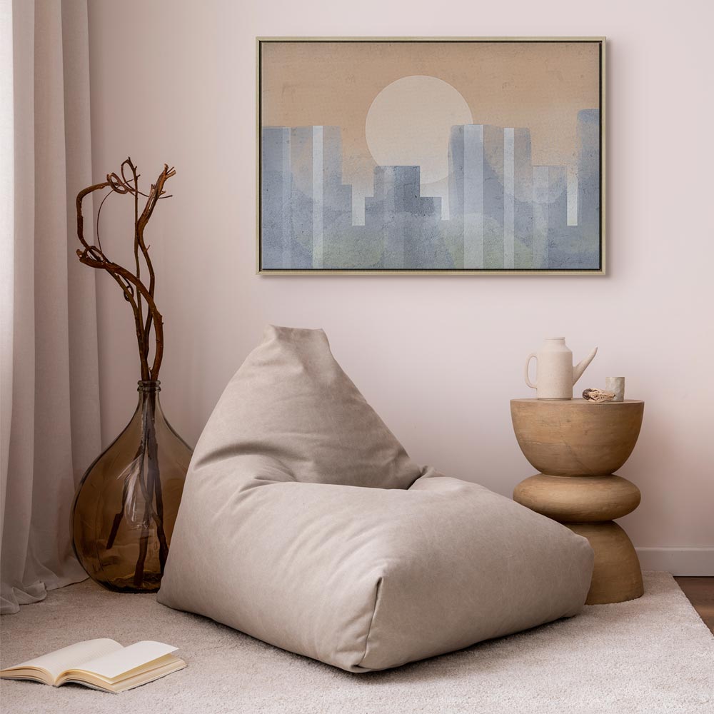 Modern Abstract City Skyline Canvas Print