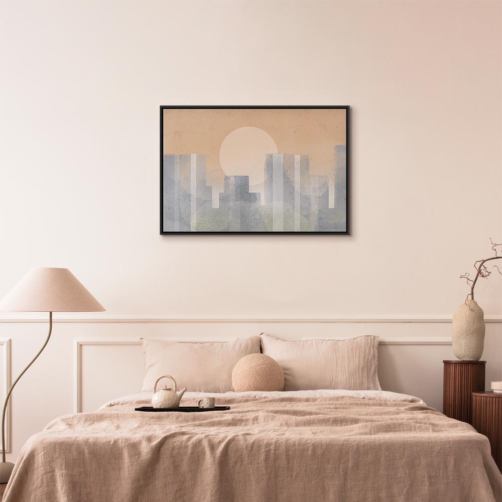 Modern Abstract City Skyline Canvas Print