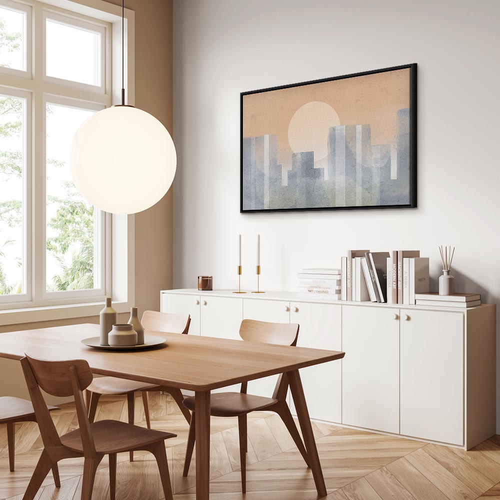 Modern Abstract City Skyline Canvas Print