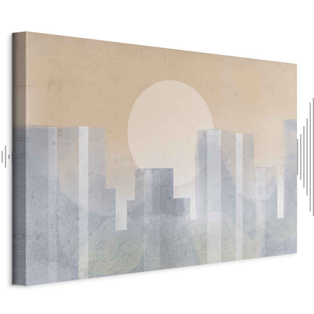 Modern Abstract City Skyline Canvas Print