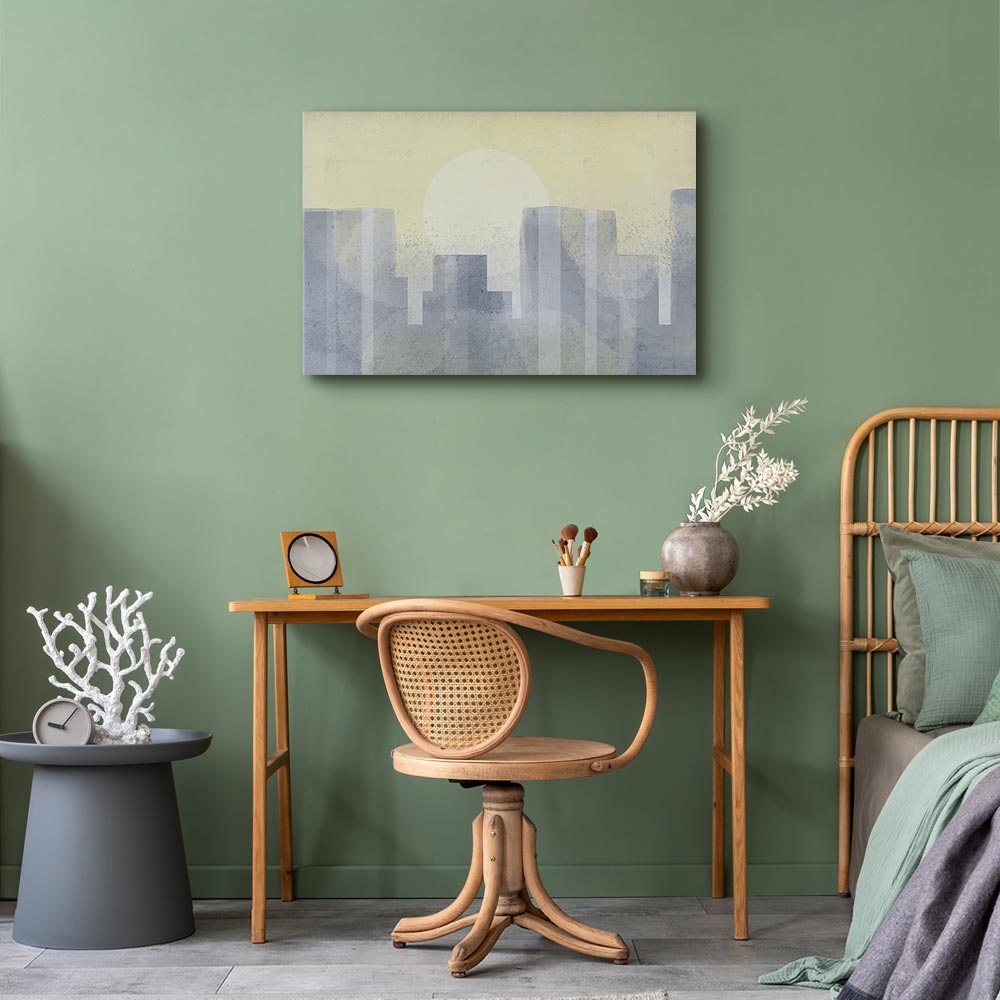 Modern Abstract City Architecture Canvas Print