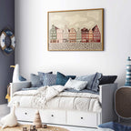 Colorful Wrocław Tenement Facades City Poster