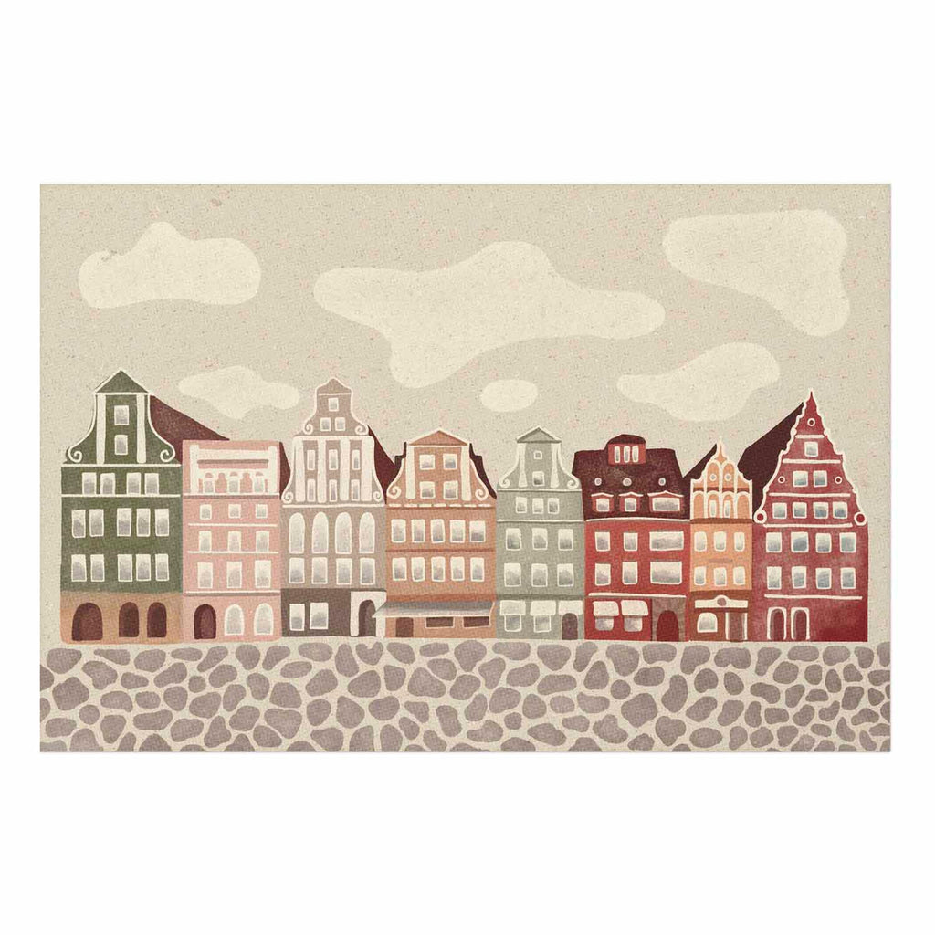 Colorful Wrocław Tenement Facades City Poster