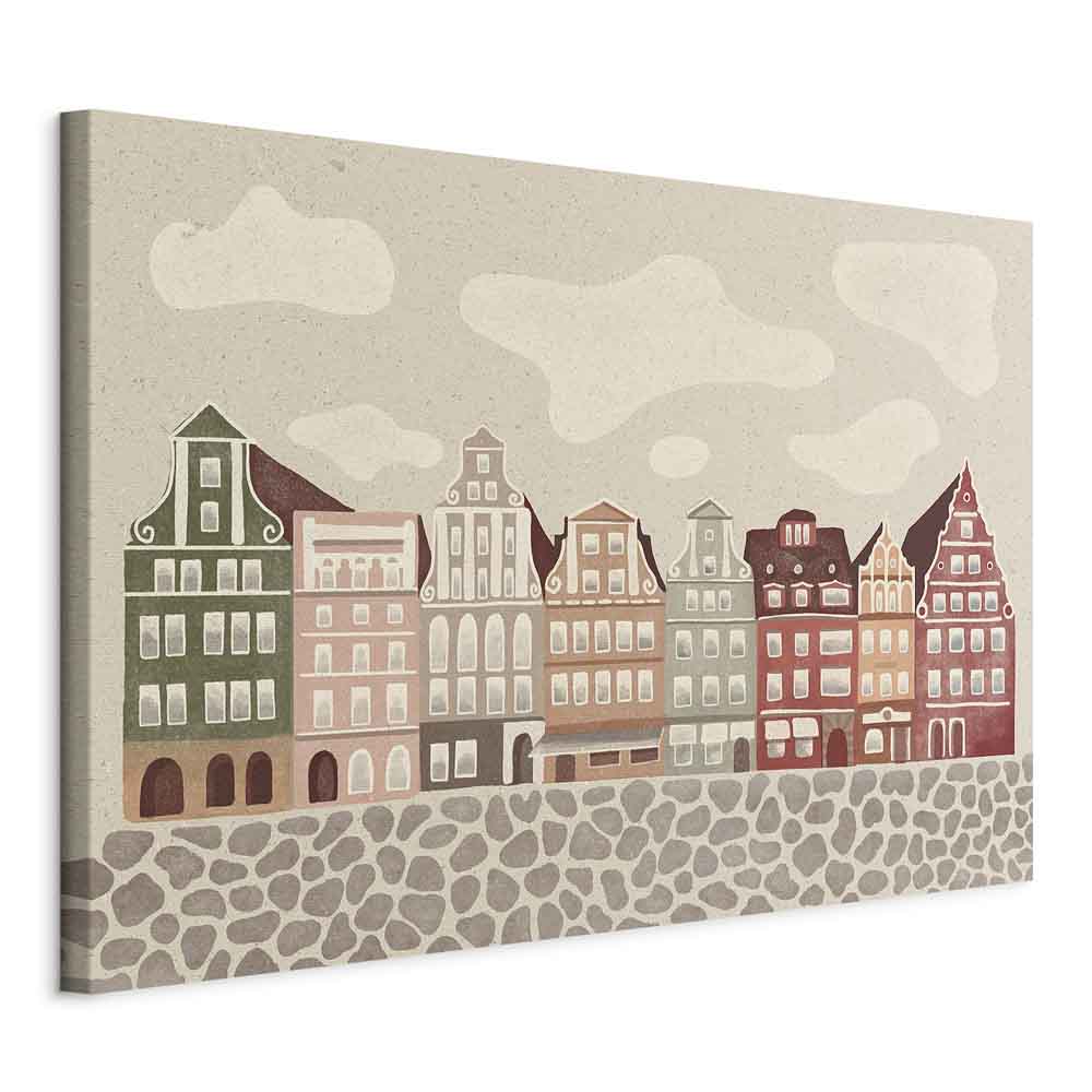 Canvas Print Salt Square Colorful Townhouses