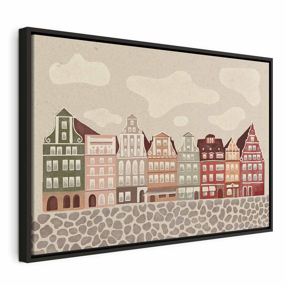 Canvas Print Salt Square Colorful Townhouses