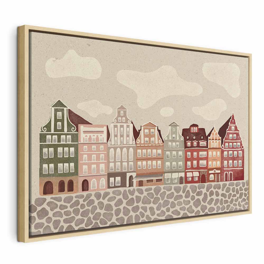 Canvas Print Salt Square Colorful Townhouses