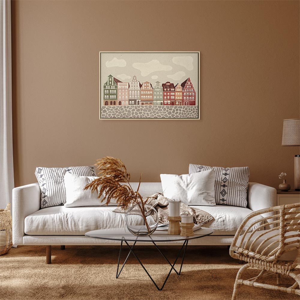 Canvas Print Salt Square Colorful Townhouses