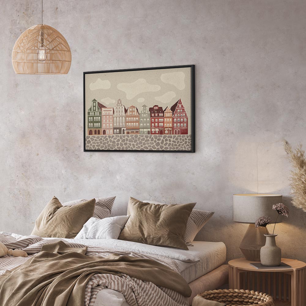 Canvas Print Salt Square Colorful Townhouses