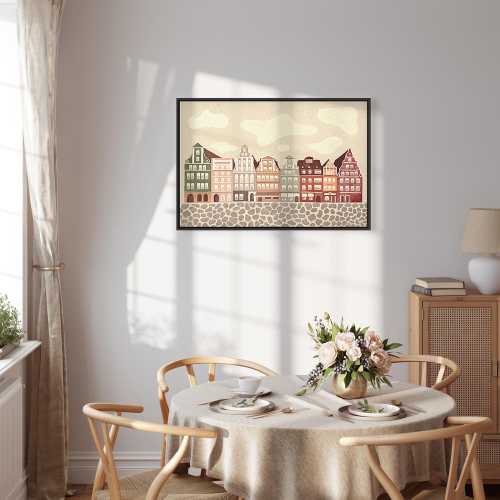 Canvas Print Salt Square Colorful Townhouses