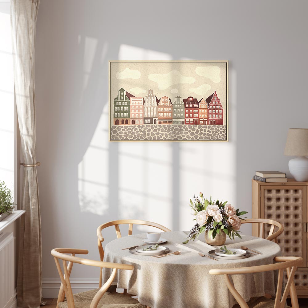 Canvas Print Salt Square Colorful Townhouses