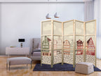Japanese Room Divider - Solny Square - Multicoloured 5-Panel
