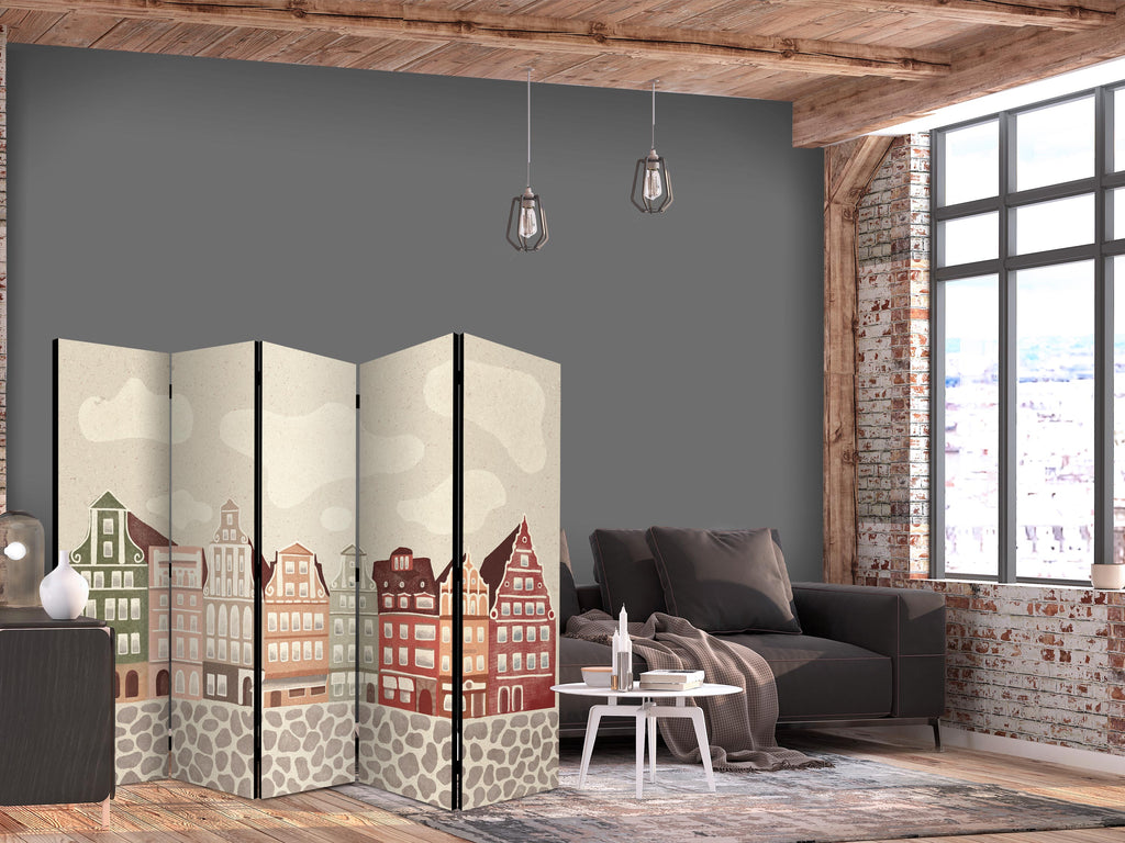 Room Divider Salt Square Colorful Townhouses