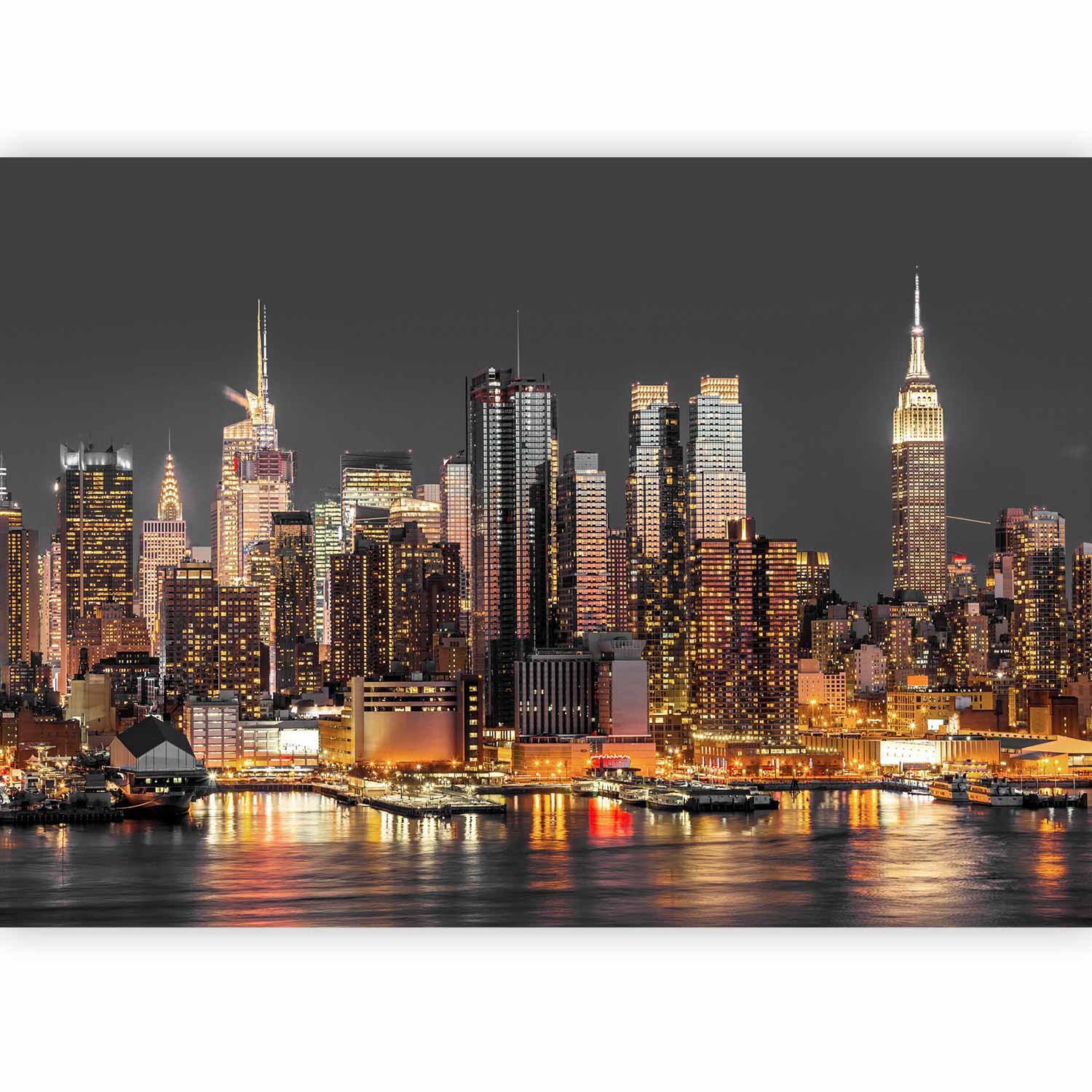 NYC Manhattan Skyline Twilight Wall Mural
