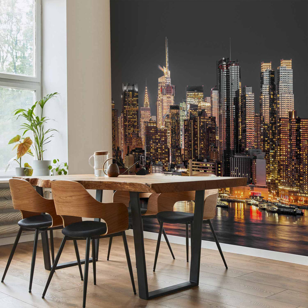 NYC Manhattan Skyline Twilight Wall Mural