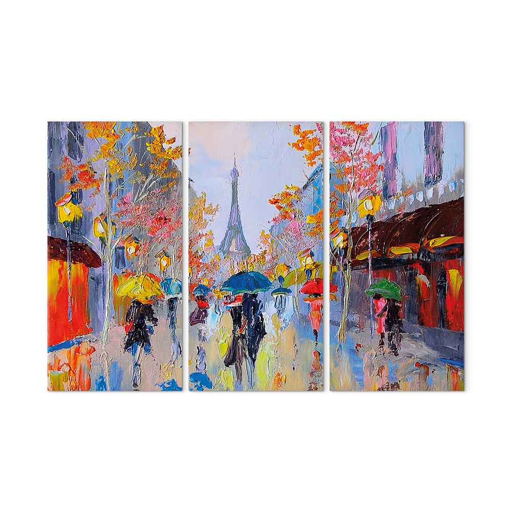 Rainy Paris City Architecture Canvas Print