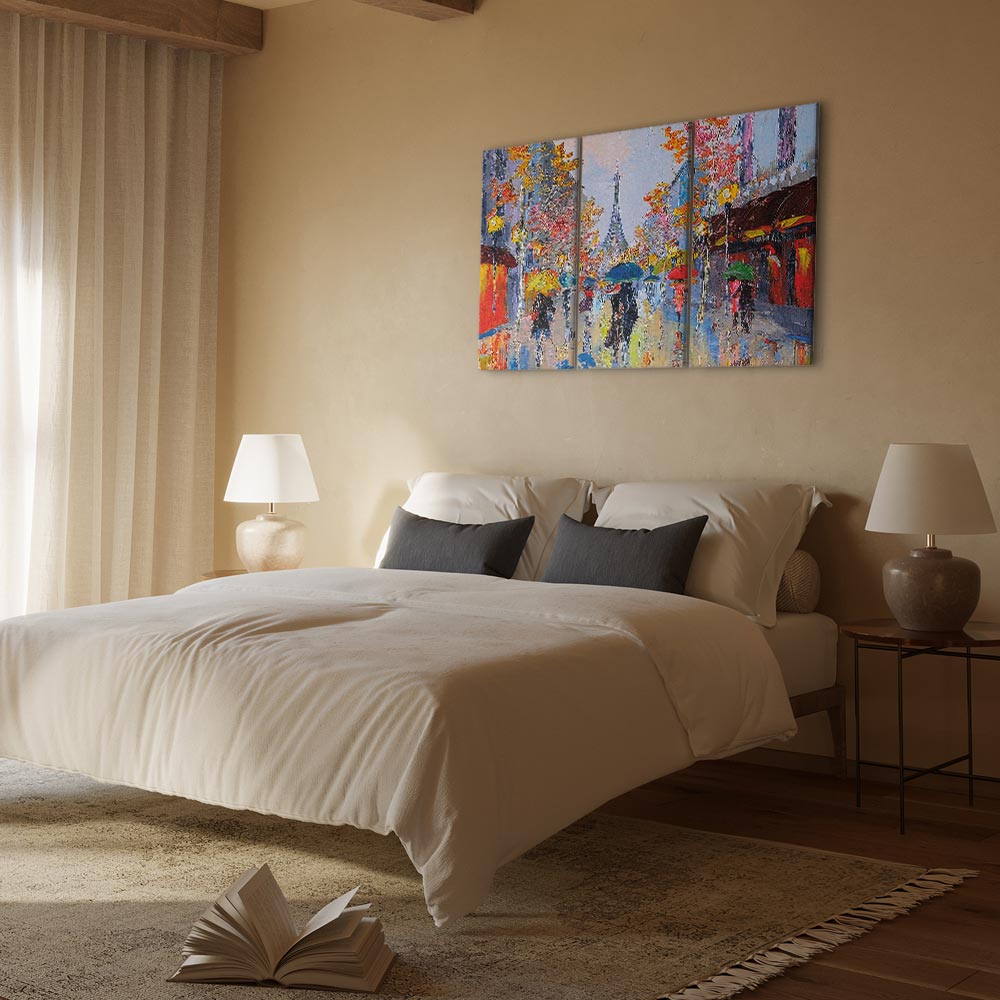 Rainy Paris City Architecture Canvas Print