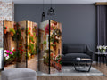Spello Alley Floral Street 5-Panel Room Divider