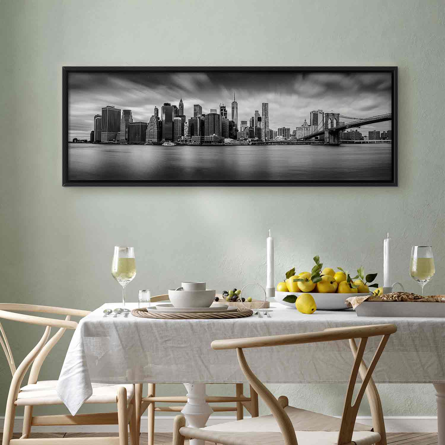 New York Manhattan Panorama Architecture Canvas Print