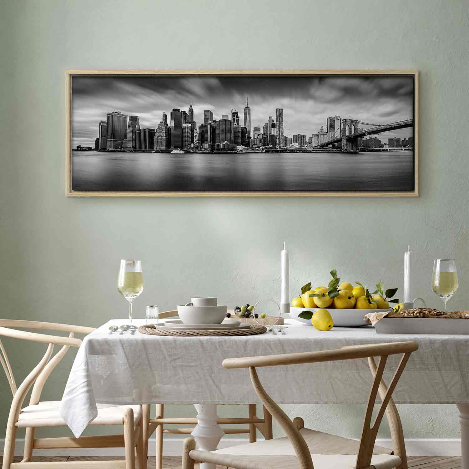 New York Manhattan Panorama Architecture Canvas Print