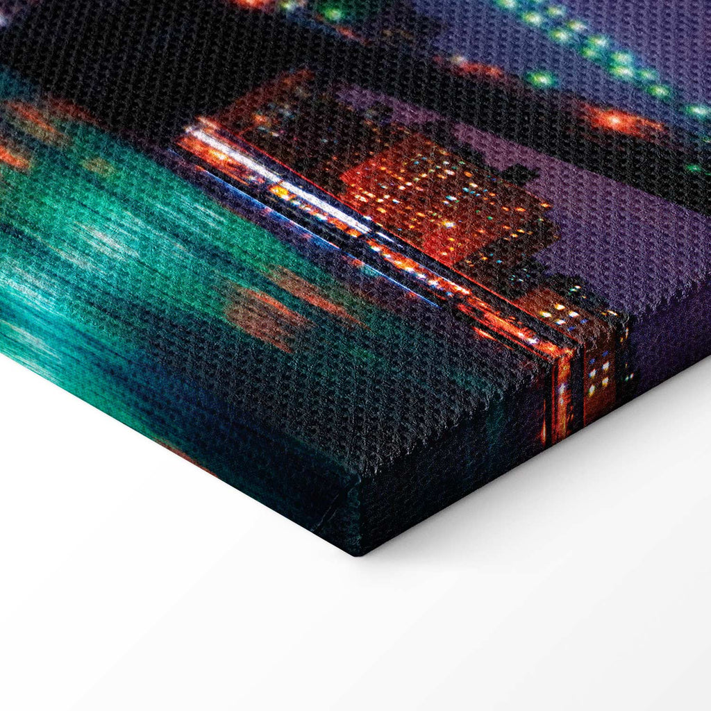 New York Manhattan Night Panorama Canvas Print