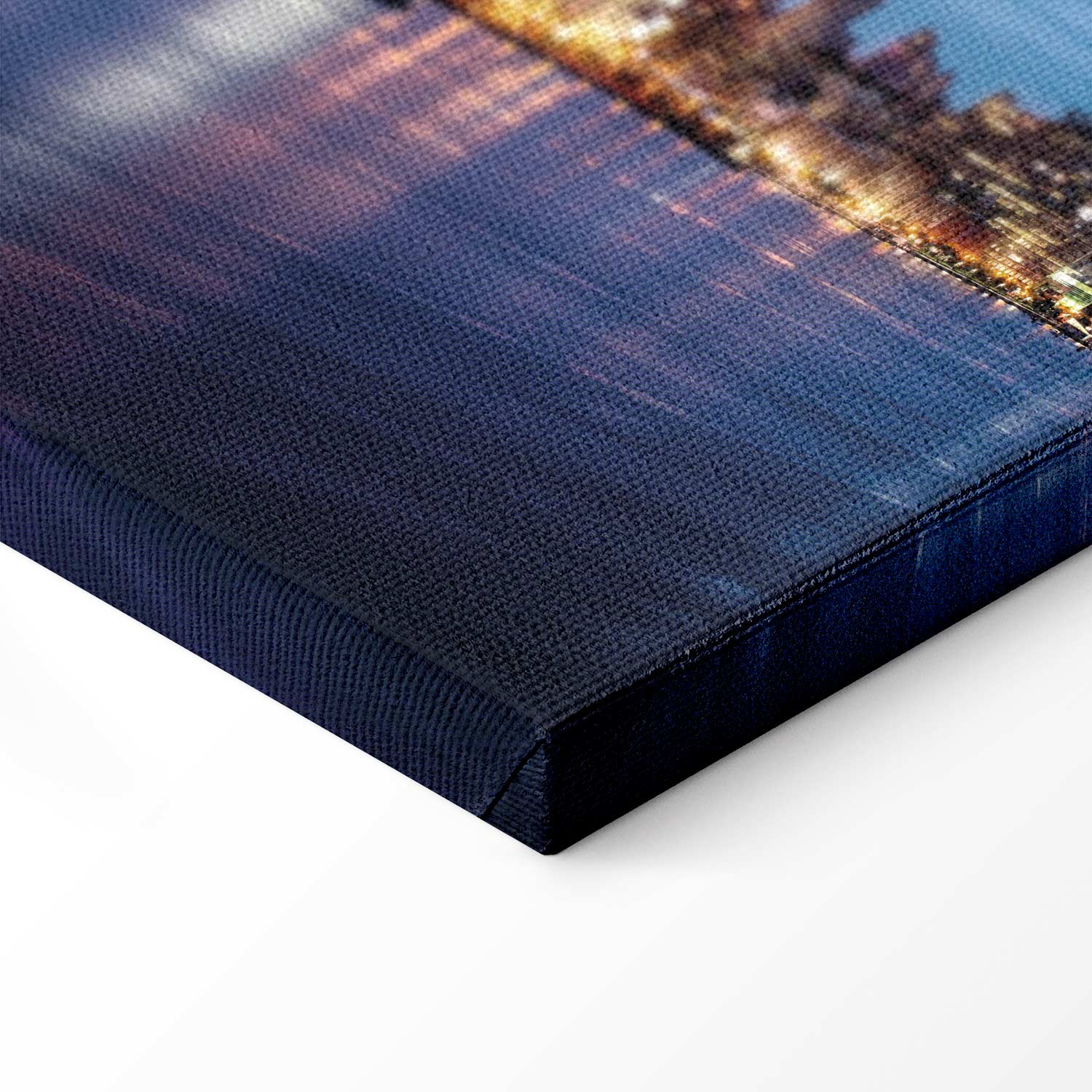 New York Manhattan Night Skyline Panorama Canvas Print