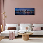 New York Manhattan Night Skyline Panorama Canvas Print
