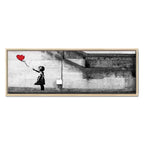 Hope Graffiti Girl Narrow Red Canvas Print