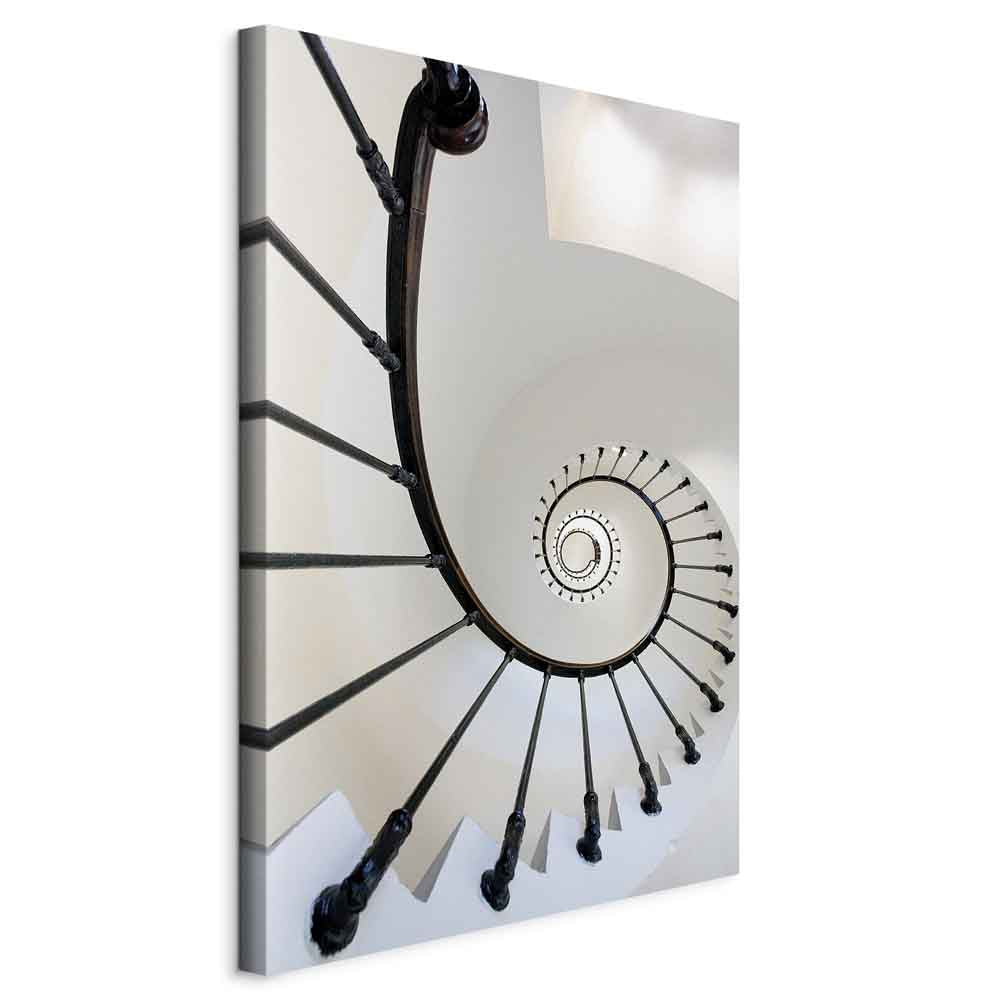 Endless Stairs Architecture Vertical Canvas Print
