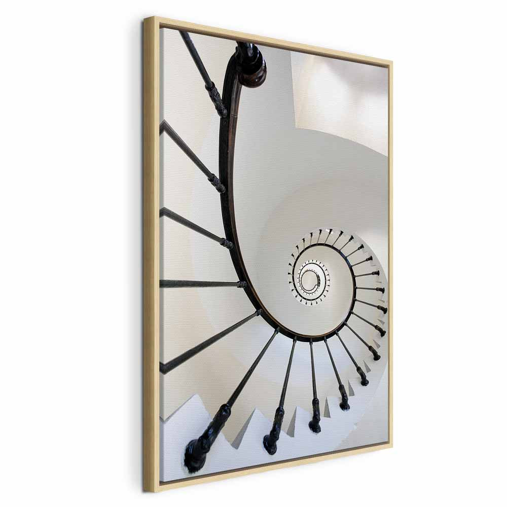 Endless Stairs Architecture Vertical Canvas Print