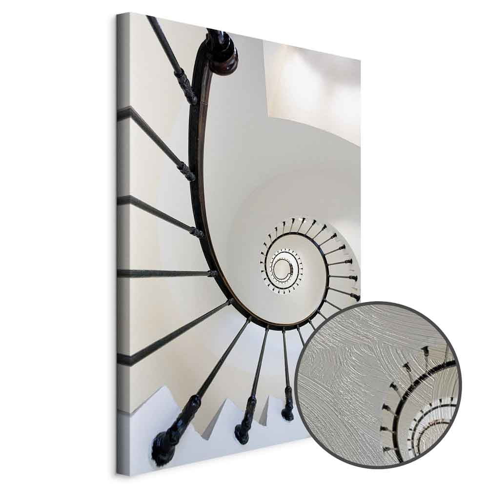 Endless Stairs Architecture Vertical Canvas Print