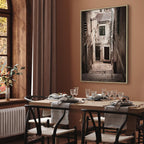 Retro Alley Architecture Vertical Canvas Print