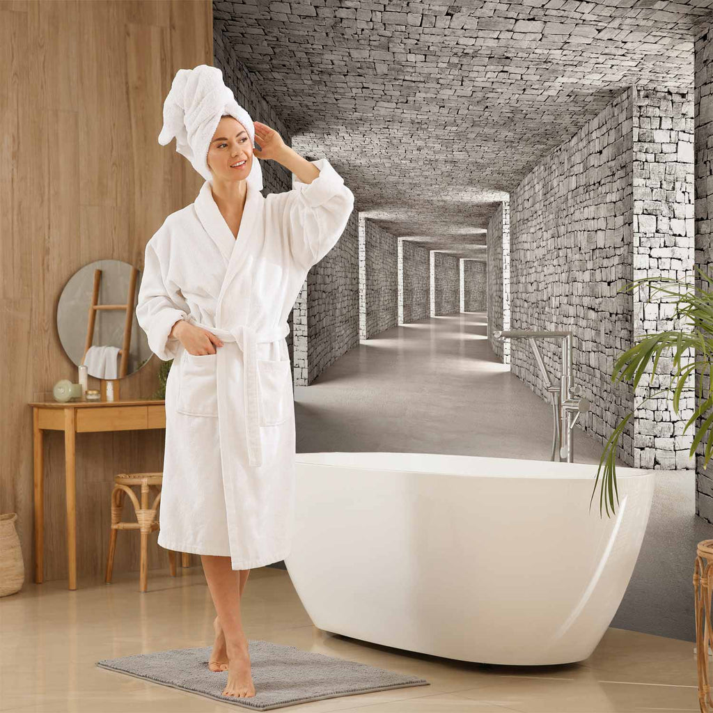 Mysterious 3D Tunnel Wall Mural